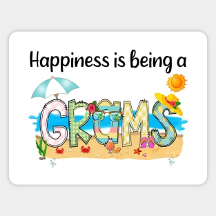 Happiness Is Being A Grams Summer Beach Happy Mother's Day Magnet